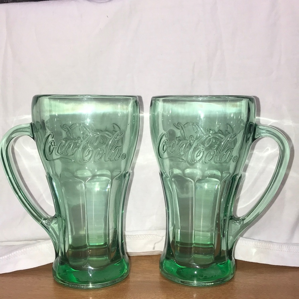 Vintage Heavy Duty COCA COLA handled glasses - Picture 1 of 9